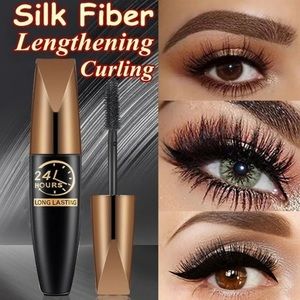 4D Silk Fiber Eyelash Mascara Extension Makeup Black Waterproof